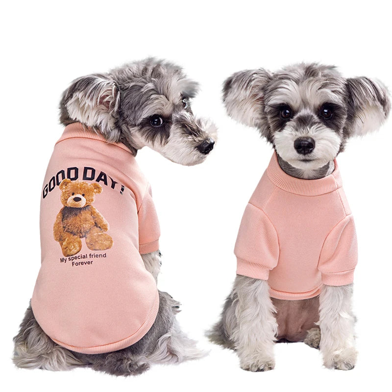 Dogs Winter Cute Costume Pet Clothes Cartoon Bear Pet Shirt Puppy Clothes Pet Jacket for Small Medium Dog Cat Chihuahua Costume