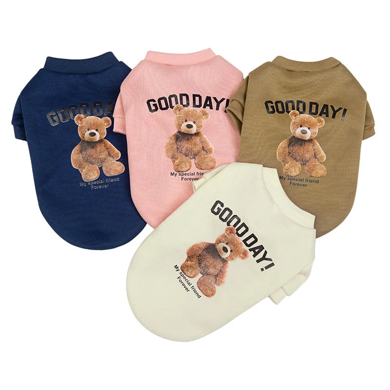 Dogs Winter Cute Costume Pet Clothes Cartoon Bear Pet Shirt Puppy Clothes Pet Jacket for Small Medium Dog Cat Chihuahua Costume