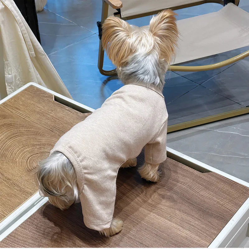 Pure-Cotton Dog Clothes 5 Colors Boy&Girl Dog Pajamas Onesies for Small Medium Dogs Puppy Kitten Jumpsuit Pijamas Chiwawa Yorkie