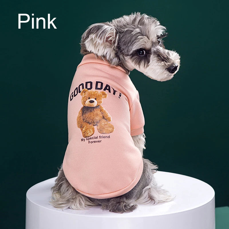 Dogs Winter Cute Costume Pet Clothes Cartoon Bear Pet Shirt Puppy Clothes Pet Jacket for Small Medium Dog Cat Chihuahua Costume