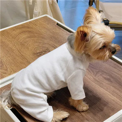 Pure-Cotton Dog Clothes 5 Colors Boy&Girl Dog Pajamas Onesies for Small Medium Dogs Puppy Kitten Jumpsuit Pijamas Chiwawa Yorkie