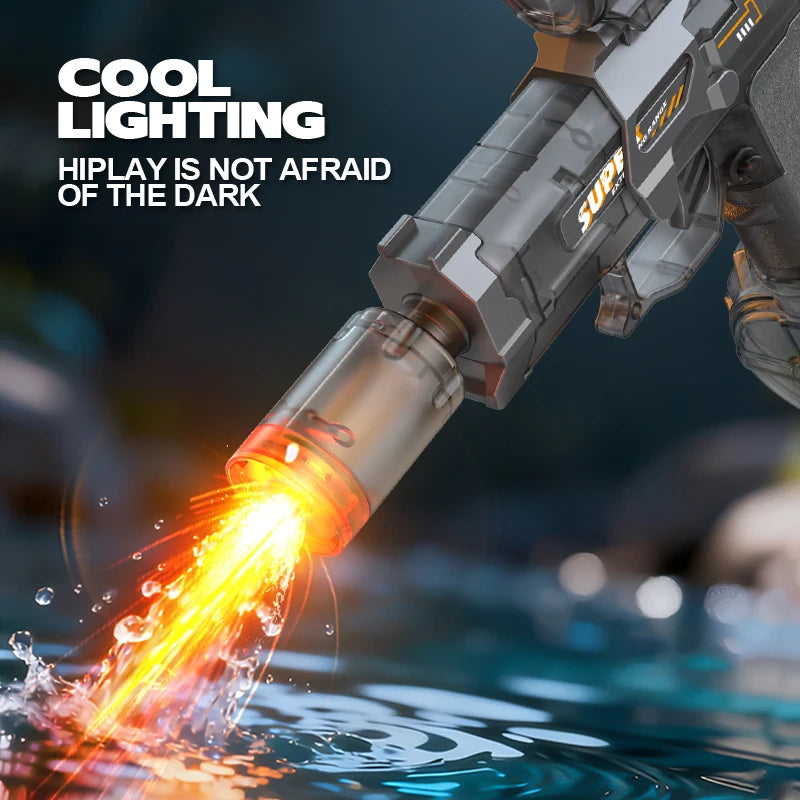 Ultimate Electric Water Gun - Automatic Continuous Firing Squirt Gun with Long Range, Lights & Fun for Outdoor Swimming Adventures!