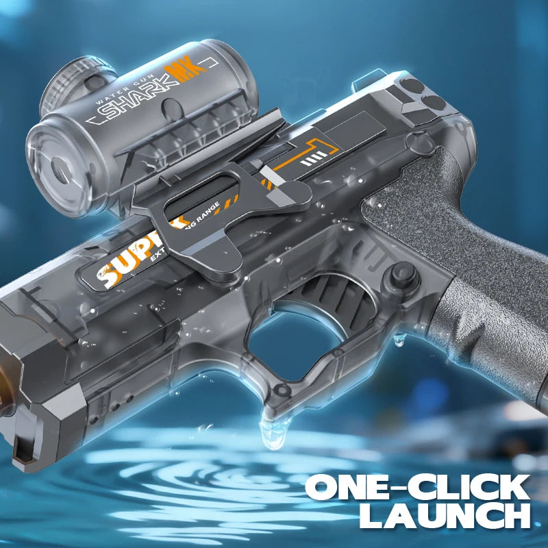 Ultimate Electric Water Gun - Automatic Continuous Firing Squirt Gun with Long Range, Lights & Fun for Outdoor Swimming Adventures!