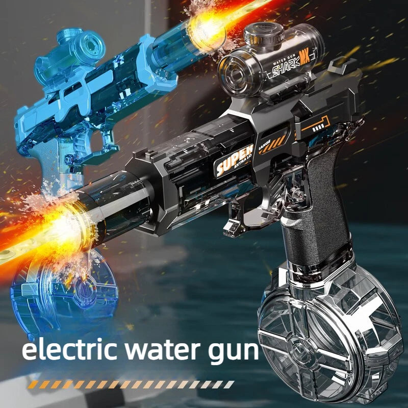 Ultimate Electric Water Gun - Automatic Continuous Firing Squirt Gun with Long Range, Lights & Fun for Outdoor Swimming Adventures!