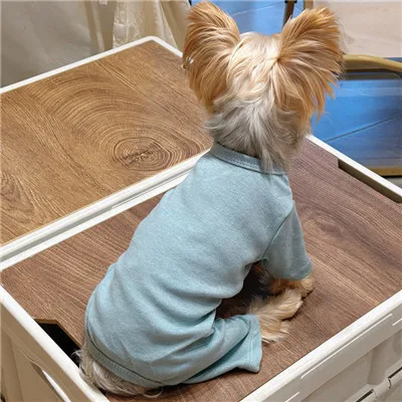 Pure-Cotton Dog Clothes 5 Colors Boy&Girl Dog Pajamas Onesies for Small Medium Dogs Puppy Kitten Jumpsuit Pijamas Chiwawa Yorkie