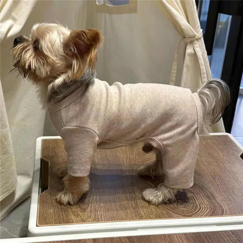 Pure-Cotton Dog Clothes 5 Colors Boy&Girl Dog Pajamas Onesies for Small Medium Dogs Puppy Kitten Jumpsuit Pijamas Chiwawa Yorkie