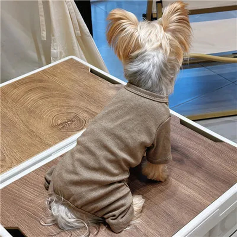 Pure-Cotton Dog Clothes 5 Colors Boy&Girl Dog Pajamas Onesies for Small Medium Dogs Puppy Kitten Jumpsuit Pijamas Chiwawa Yorkie